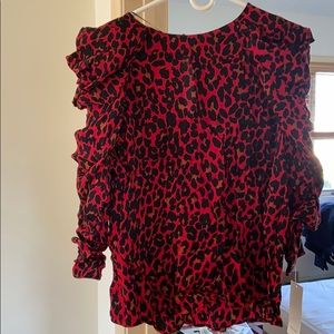 ZARA Animal print blouse
